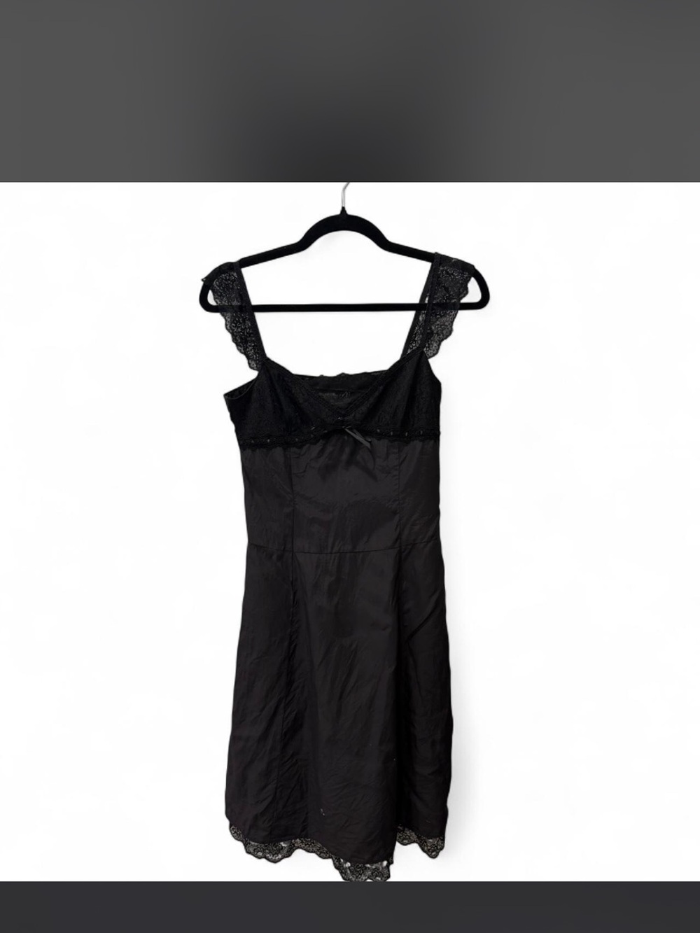Black Lace Trim  Dress